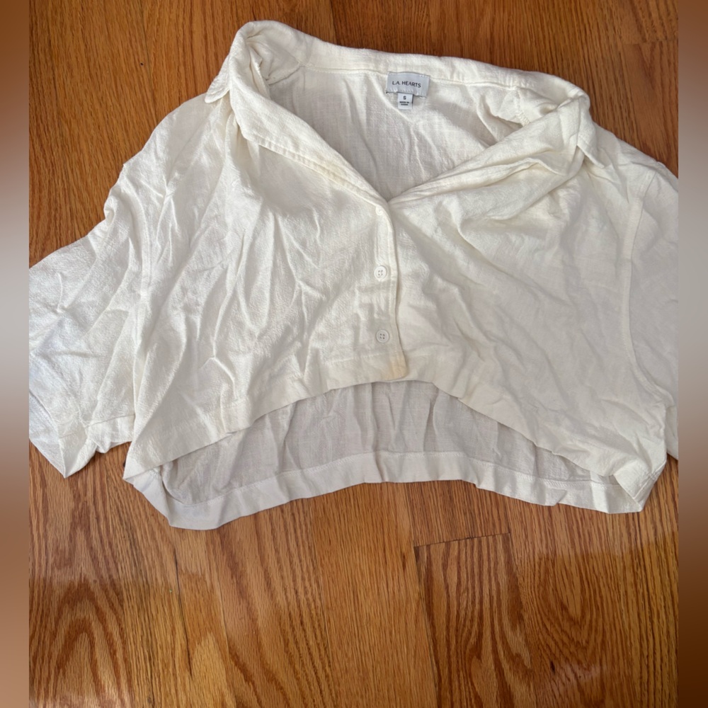 La Hearts Cream Blouse